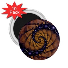 An Emperor Scorpion s 1001 Fractal Spiral Stingers 2 25  Magnets (10 Pack)  by jayaprime