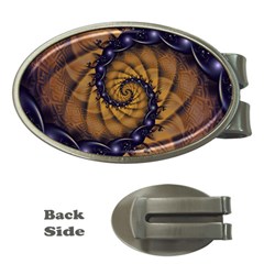 An Emperor Scorpion s 1001 Fractal Spiral Stingers Money Clips (oval)  by jayaprime