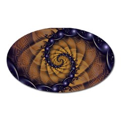 An Emperor Scorpion s 1001 Fractal Spiral Stingers Oval Magnet by jayaprime