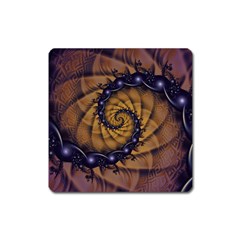 An Emperor Scorpion s 1001 Fractal Spiral Stingers Square Magnet by jayaprime