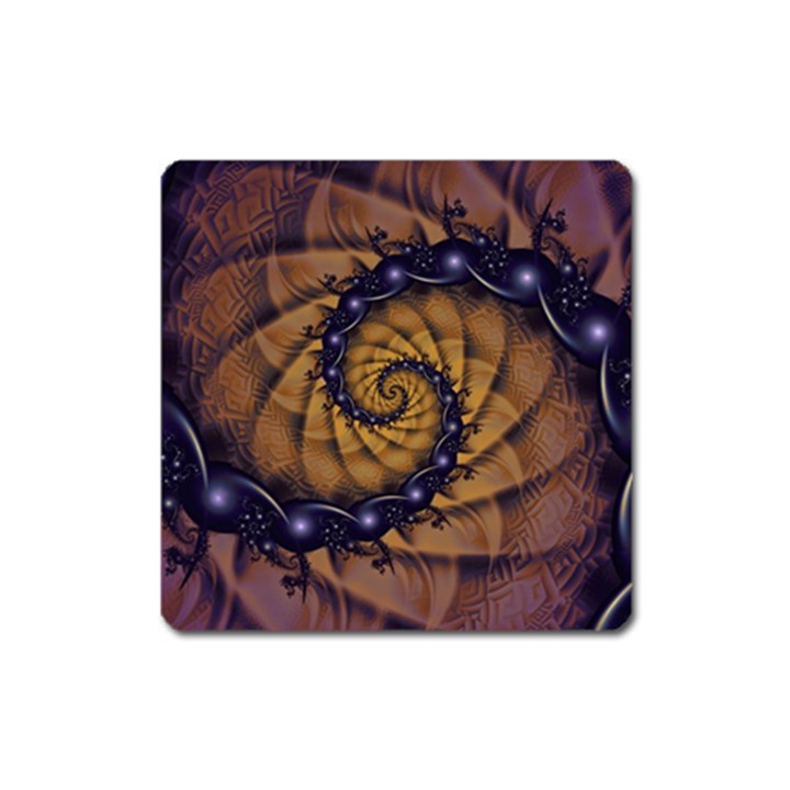 An Emperor Scorpion s 1001 Fractal Spiral Stingers Square Magnet