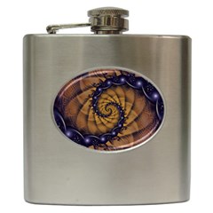 An Emperor Scorpion s 1001 Fractal Spiral Stingers Hip Flask (6 Oz) by jayaprime