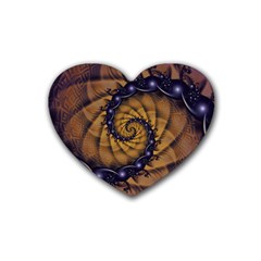 An Emperor Scorpion s 1001 Fractal Spiral Stingers Rubber Coaster (heart)  by jayaprime