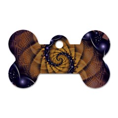 An Emperor Scorpion s 1001 Fractal Spiral Stingers Dog Tag Bone (two Sides) by jayaprime