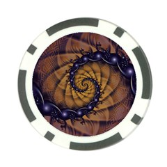 An Emperor Scorpion s 1001 Fractal Spiral Stingers Poker Chip Card Guard by jayaprime