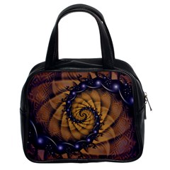 An Emperor Scorpion s 1001 Fractal Spiral Stingers Classic Handbags (2 Sides) by jayaprime