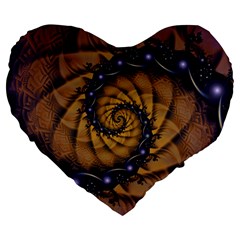 An Emperor Scorpion s 1001 Fractal Spiral Stingers Large 19  Premium Heart Shape Cushions by jayaprime