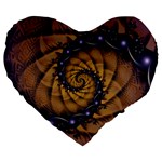 An Emperor Scorpion s 1001 Fractal Spiral Stingers Large 19  Premium Heart Shape Cushions Front