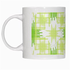 Intersecting Lines Pattern White Mugs by dflcprints