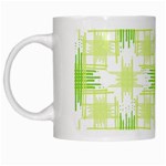 Intersecting Lines Pattern White Mugs Left