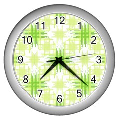 Intersecting Lines Pattern Wall Clocks (silver)  by dflcprints