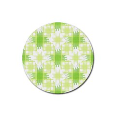 Intersecting Lines Pattern Rubber Round Coaster (4 Pack)  by dflcprints