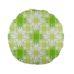 Intersecting Lines Pattern Standard 15  Premium Round Cushions by dflcprints