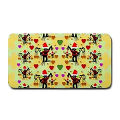 Santa With Friends And Season Love Medium Bar Mats by pepitasart