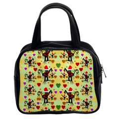 Santa With Friends And Season Love Classic Handbags (2 Sides) by pepitasart