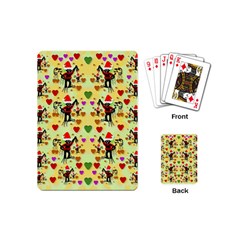 Santa With Friends And Season Love Playing Cards (mini)  by pepitasart