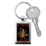 Hawaiian, Tropical Design With Surfboard Key Chains (Rectangle)  Front