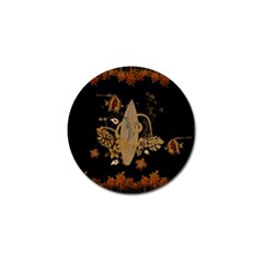 Hawaiian, Tropical Design With Surfboard Golf Ball Marker by FantasyWorld7