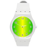 Pattern Round Plastic Sport Watch (M) Front