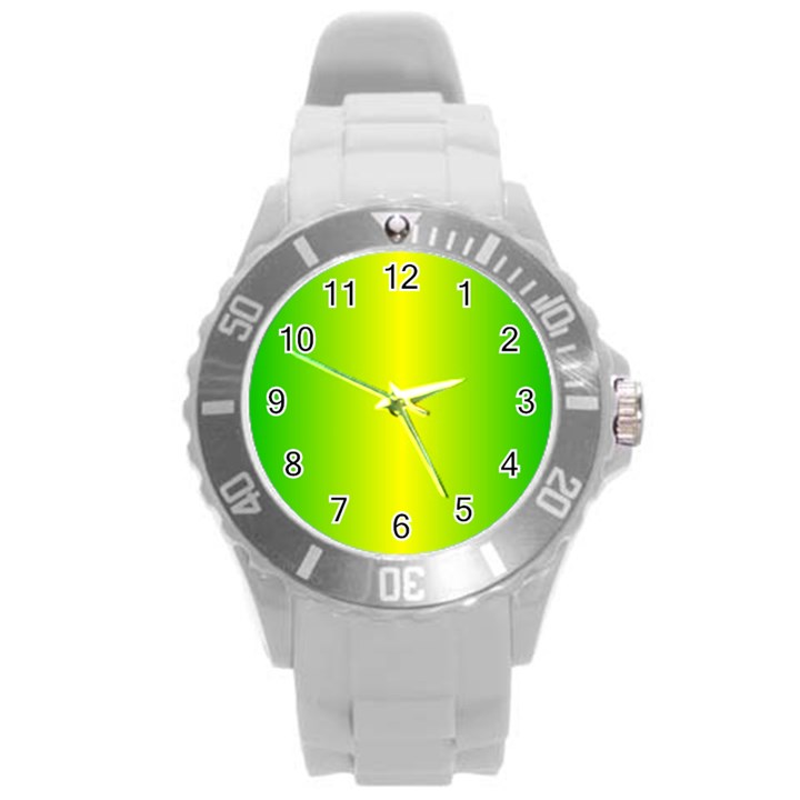 Pattern Round Plastic Sport Watch (L)