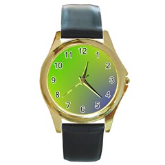 Pattern Round Gold Metal Watch by gasi