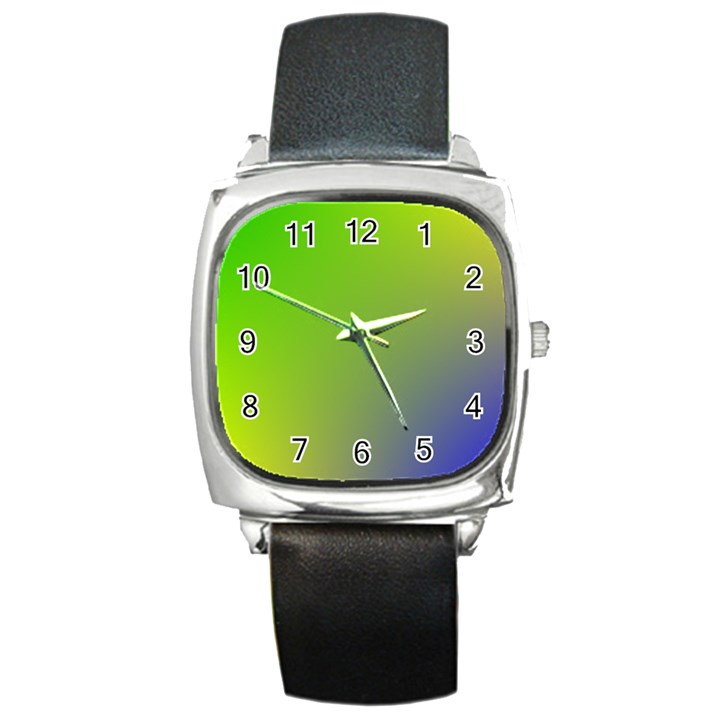 Pattern Square Metal Watch