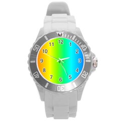 Pattern Round Plastic Sport Watch (l) by gasi