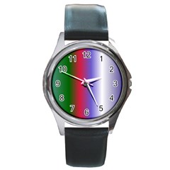 Pattern Round Metal Watch