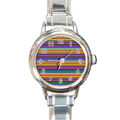 Pattern Round Italian Charm Watch by gasi