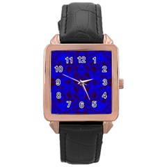 Pattern Rose Gold Leather Watch  by gasi