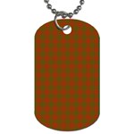 Classic Christmas Red and Green Houndstooth Check pattern Dog Tag (Two Sides) Back