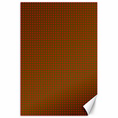 Classic Christmas Red And Green Houndstooth Check Pattern Canvas 20  X 30   by PodArtist