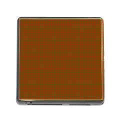 Classic Christmas Red And Green Houndstooth Check Pattern Memory Card Reader (square) by PodArtist