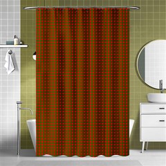 Classic Christmas Red And Green Houndstooth Check Pattern Shower Curtain 48  X 72  (small)  by PodArtist