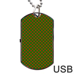 Grey And White Carbon Fiber Dog Tag Usb Flash (one Side) by PodArtist