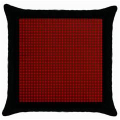 Royal Stuart Tartan Throw Pillow Case (black) by PodArtist