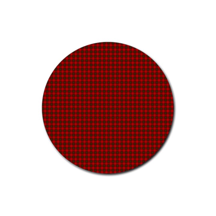 Royal Stuart Tartan Rubber Round Coaster (4 pack) 