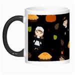 Pilgrims and Indians pattern - Thanksgiving Morph Mugs Left