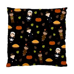 Pilgrims And Indians Pattern - Thanksgiving Standard Cushion Case (two Sides) by Valentinaart