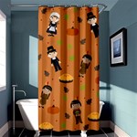 Pilgrims and Indians pattern - Thanksgiving Shower Curtain 36  x 72  (Stall)  Curtain(36 X72 ) - 33.26 x66.24  Curtain(36 X72 )