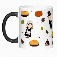 Pilgrims And Indians Pattern - Thanksgiving Morph Mugs by Valentinaart