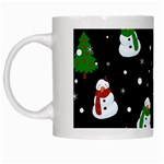 Snowman pattern White Mugs Left