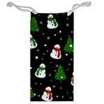 Snowman pattern Jewelry Bag Back