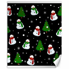 Snowman Pattern Canvas 16  X 20   by Valentinaart