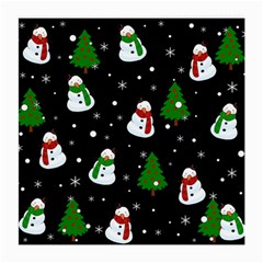 Snowman Pattern Medium Glasses Cloth (2-side) by Valentinaart