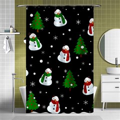 Snowman Pattern Shower Curtain 48  X 72  (small)  by Valentinaart