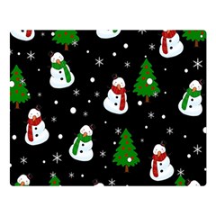 Snowman Pattern Double Sided Flano Blanket (large)  by Valentinaart