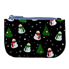 Snowman Pattern Large Coin Purse by Valentinaart