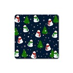 Snowman pattern Square Magnet Front