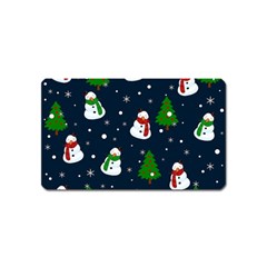 Snowman Pattern Magnet (name Card) by Valentinaart